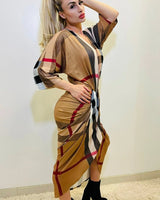 Women's  midi dress elegant style back view