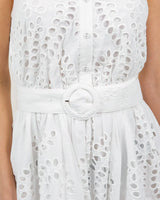 Women's Ivory mini dress elegant style back view