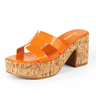 Summer Platform Heels Slide Sandals (Orange) - Palazzo Couture Online