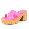 Summer Platform Heels Slide Sandals (Pink) - Palazzo Couture Online