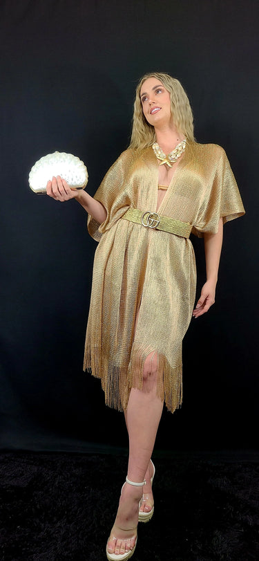 Sunset Breeze Kimono Cover-Up (Gold) - view 3
