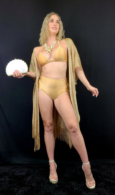 Sunset Breeze Kimono Cover - Up (Gold) - Palazzo Couture Online