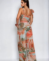 Sunset Riviera Pant Set - Brown - Palazzo Couture Online