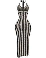 The Sunset Siren Crochet Maxi Dress - chic beach wear by Palazzo Couture