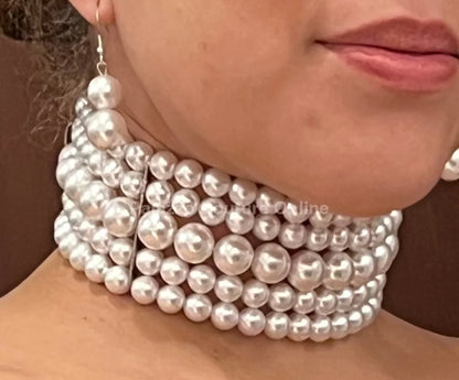 Supreme Pearl Choker Set Necklaces