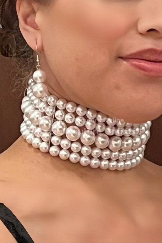 Supreme Pearl Choker Set One Size / White Necklaces