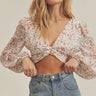 Sweet Angel Back Cut Out Crop Top - front view