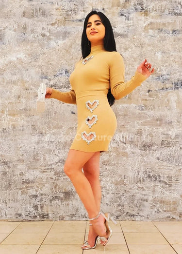 Women's Nude skirt set matching style back view