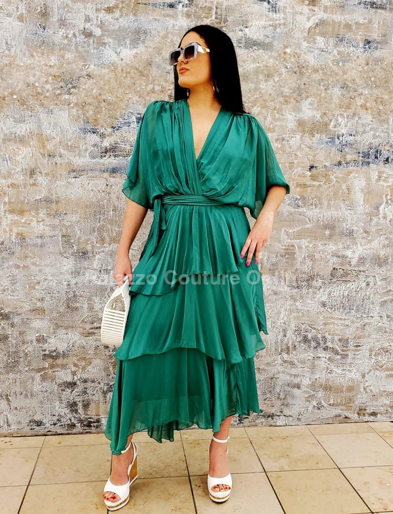 Sweet Thing Italian Maxi Dress (Green) - Palazzo Couture Online
