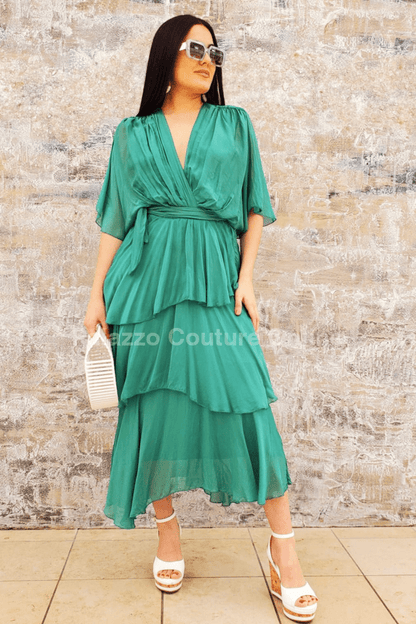 Sweet Thing Italian Maxi Dress (Green) - Palazzo Couture Online