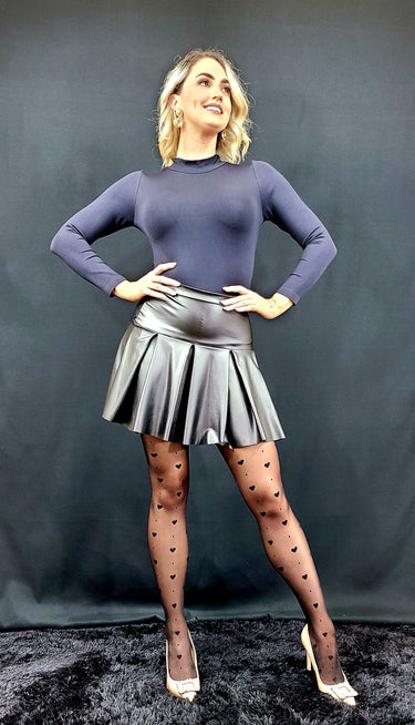 Sweetheart Dotted Tights (Black) - Palazzo Couture Online