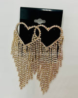 Sweetheart Fringe Earrings (Gold) - Palazzo Couture Online