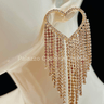 Sweetheart Fringe Earrings (Gold) - Palazzo Couture Online