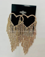 Sweetheart Fringe Earrings (Gold) - trendy women's jewelry