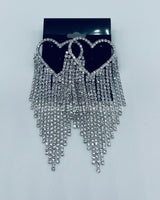 Sweetheart Fringe Earrings (Silver) - Palazzo Couture Online