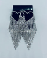 Sweetheart Fringe  Earrings (Silver) - trendy women's jewelry