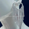 Sweetheart Fringe  Earrings (Silver) for women - fashion jewelry by Palazzo Couture