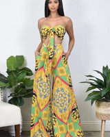 Take me to Honolulu Pants Set front view showing complete two piece pant set