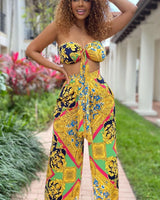 Take me to Honolulu Pants Set side view showing pants silhouette and fit