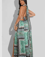 Taken By Beauty Green Maxi Dress with Cutout Detail - view 2