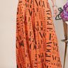 Tangerine Vogue Print Graphic Palazzo Pants - Palazzo Couture Online