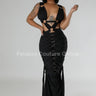 Tangled Up Maxi Dress (Black) - Palazzo Couture Online