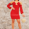 Tania Strapple Mini Dress (Red) - Palazzo Couture Online