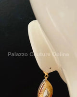 Teardrop Crystal Earrings – Petroleum - trendy women's jewelry