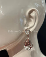 Teardrop Crystal Evening Earrings (Gold) for women - fashion jewelry by Palazzo Couture