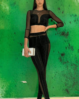 Tease You Pants Set front view showing complete two piece pant set