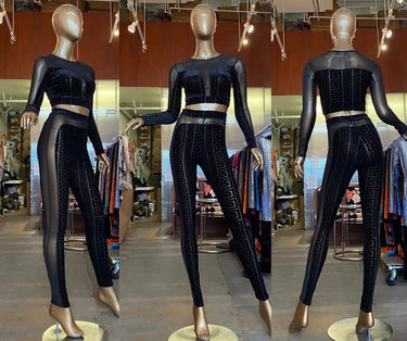 Tease You Pants Set full body look paired with heels and accessories