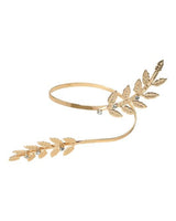 Textured Leaf Vine Arm Cuff Bracelet - Gold - Palazzo Couture Online