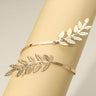 Textured Leaf Vine Arm Cuff Bracelet - Gold - Palazzo Couture Online