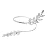 Textured Leaf Vine Arm Cuff Bracelet - Silver - Palazzo Couture Online