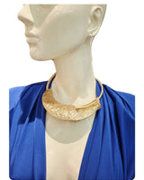 Textured Statement Choker - Gold - Palazzo Couture Online