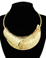Textured Statement Choker - Gold - Palazzo Couture Online