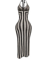 The Sunset Siren Crochet Maxi Dress - Palazzo Couture Online