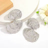 Tidal Bloom Drop Earrings-Silver - front view
