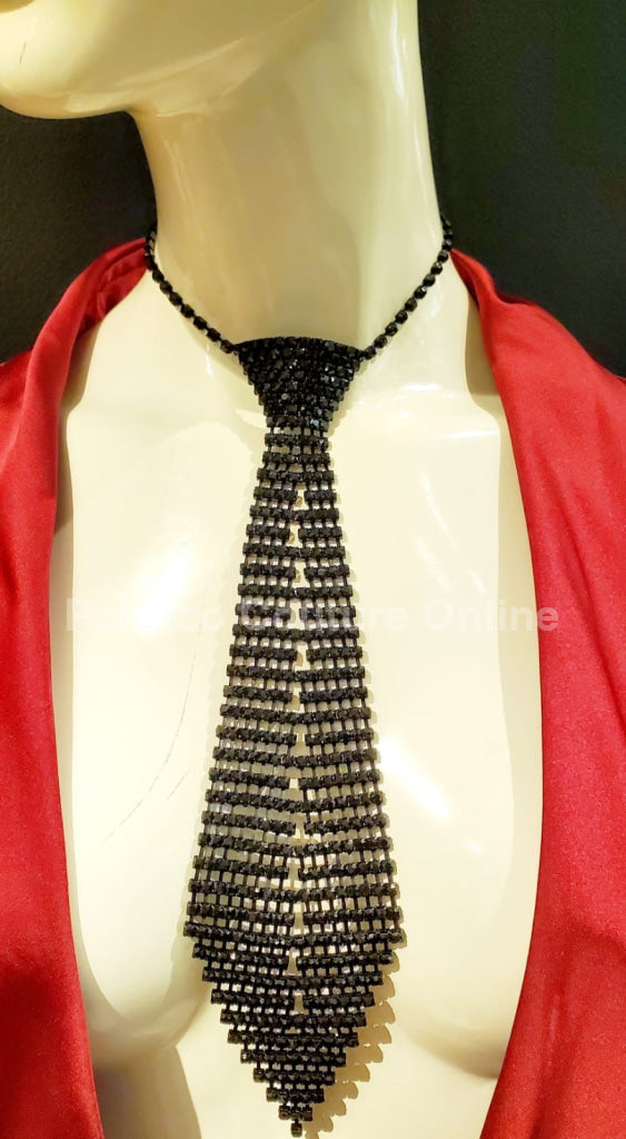 Tie Event Necklace (Black) Black Necklaces