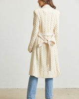 Timeless Cable Knit Belted Trench Coat - Palazzo Couture Online