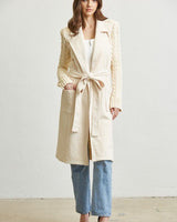 Timeless Cable Knit Belted Trench Coat - Palazzo Couture Online