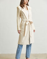 Timeless Cable Knit Belted Trench Coat - Palazzo Couture Online
