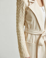 Timeless Cable Knit Belted Trench Coat - Palazzo Couture Online