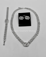 Timeless Harmony Jewelry Set (Silver) - Palazzo Couture Online