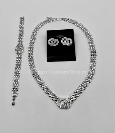 Timeless Harmony Jewelry Set (Silver) - Palazzo Couture Online