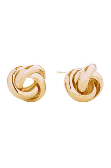 Timeless Love Knot Stud Earrings - Gold - Palazzo Couture Online