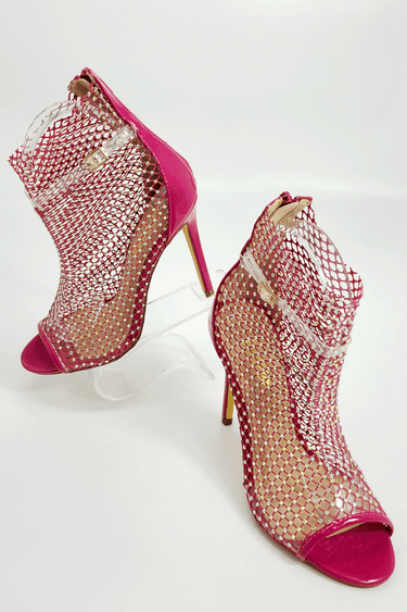 Tisha High Heel Ankle Boots (Pink) - Palazzo Couture Online