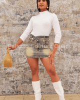 Trendy Denim Mini Skirt - Palazzo Couture Online