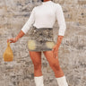Trendy Denim Mini Skirt - front view