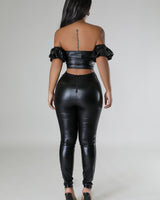 Trips To Jupiter Legging Set (Black) - Palazzo Couture Online